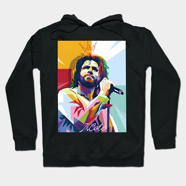 J Cole wpap pop art Hoodie by Jaya art